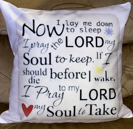 Now I lay me down to sleep