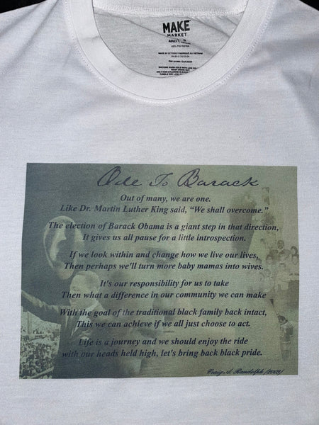 Ode to Barack White Short sleeve t-shirt